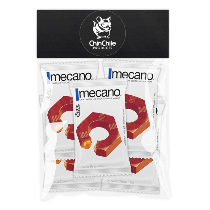 A bag of Mecano Costa from ChinChile Products. Chocolate imported from Chile to the US.