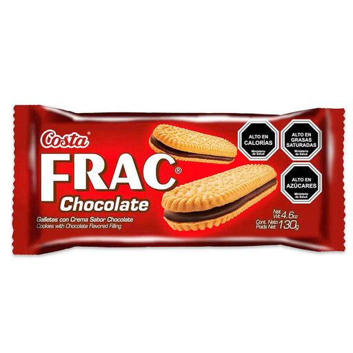 A red package of Costa Frac chocolate cookies.