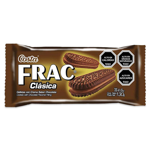 A brown package of Costa Frac classic cookies.