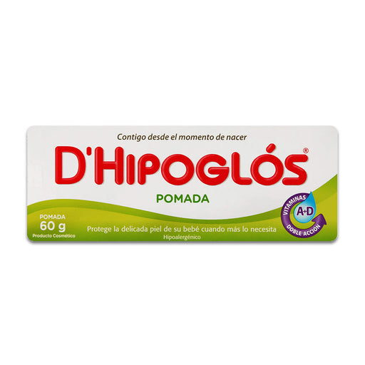 A 60 gram white and green box that says D'Hipoglos in red text.