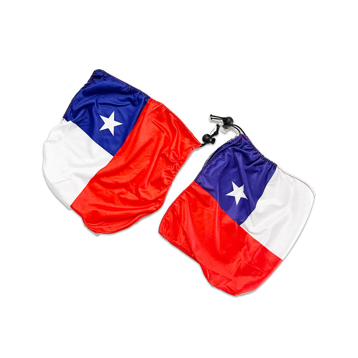 A set of two mirror flags from Chile.