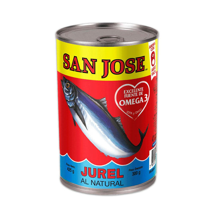 A 425g can of Jurel all nature from SanJosé. Imported from Chile.