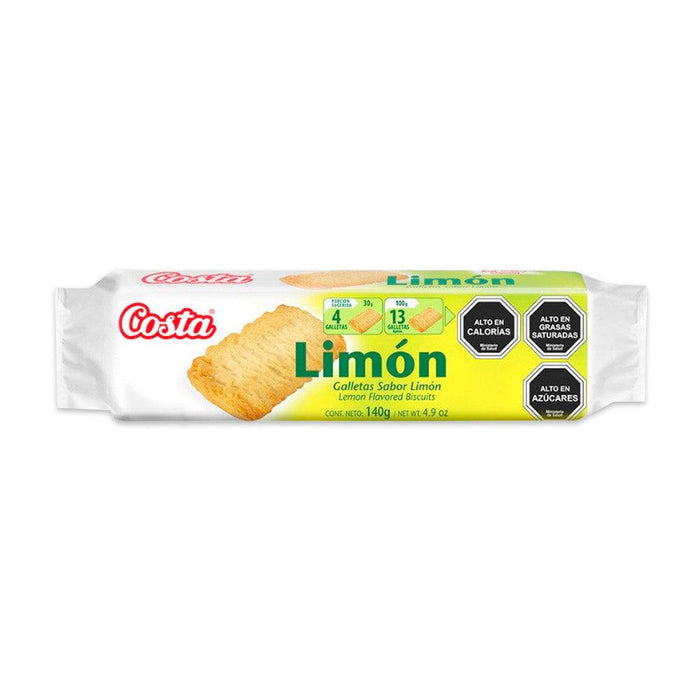 A package of lemon cookies from Costa imported from Chile.