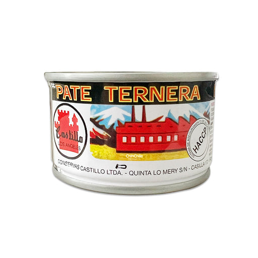 A small tin with a black, white, and red label.