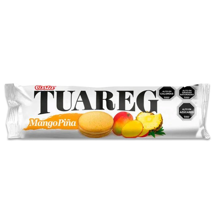 A white package of Tuareg mango/pineapple cookies.
