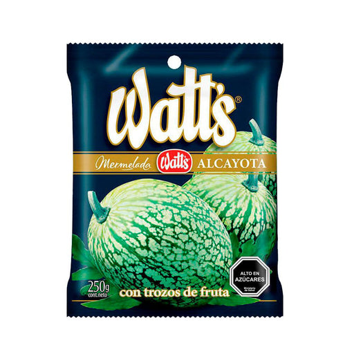 A bag of Watt's alcayota jam imported from Chile.